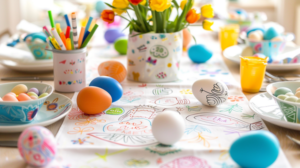 Interactive Guest Book Table Runner As Easter Table Setting