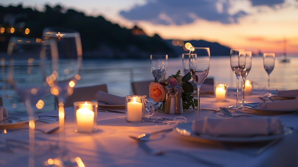 Beach dinner, a Mother’s Day event idea.