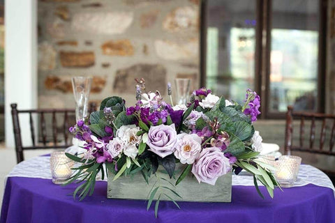 Purple themed decor