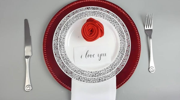 Napkin Folds for Wedding Receptions- rose napkin fold