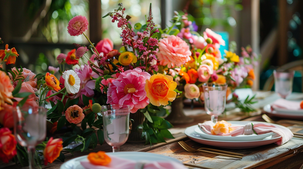 Mother’s day party ideas featuring elegant table setting