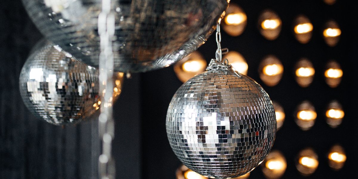 wedding disco ball decor