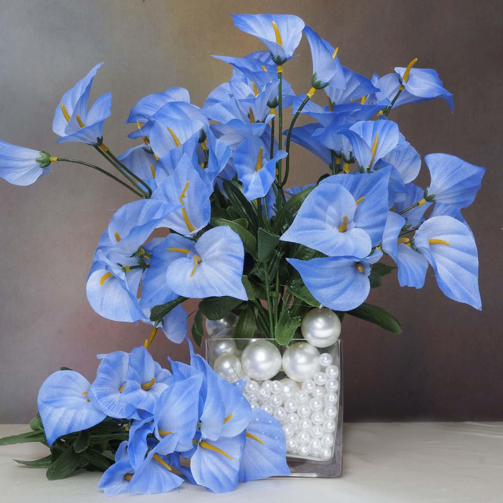 252 Wholesale Artificial Mini Calla Lilies Wedding Flower Vase ...