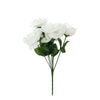 12 Bushes | White Artificial Premium Silk Blossomed Rose Flowers | 84 Roses#whtbkgd