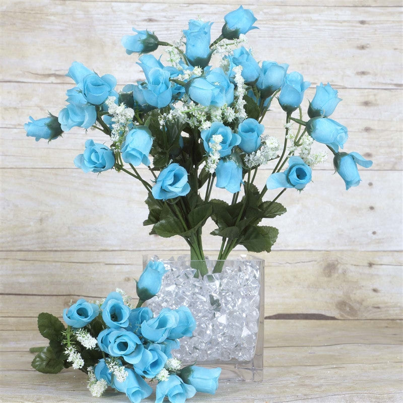 turquoise silk flowers