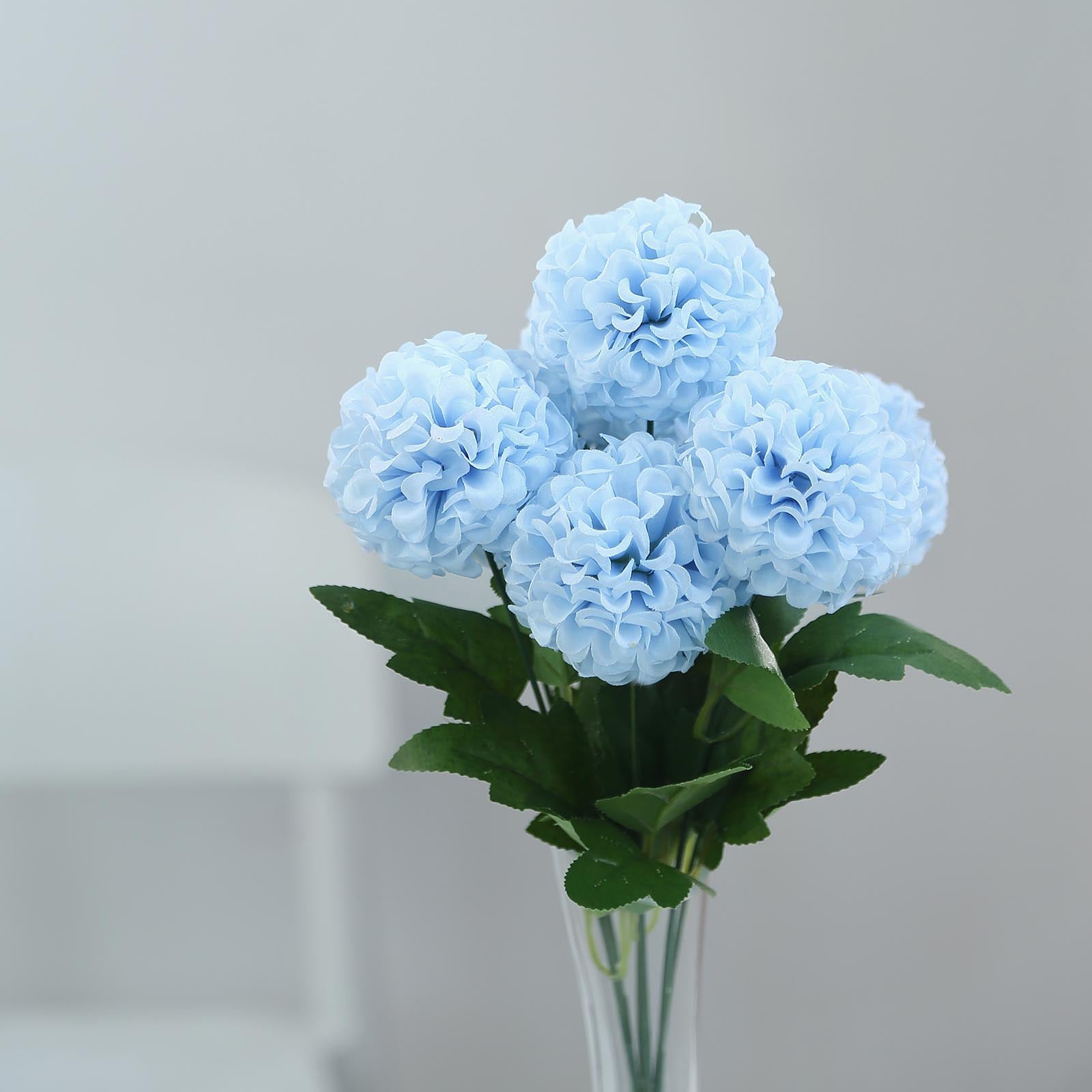 blue artificial flowers