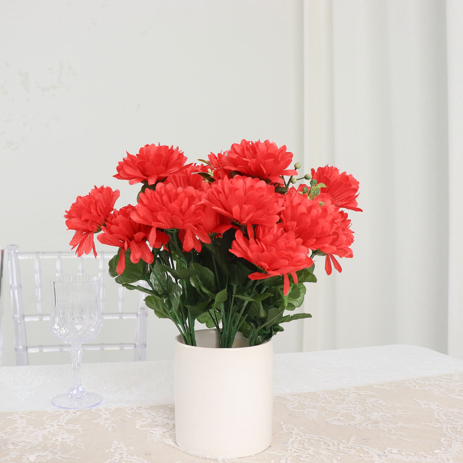 Artificial Silk Chrysanthemum Flower Bouquets | TableclothsFactory