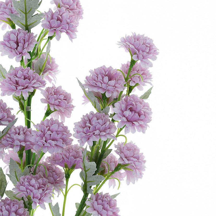 2 Bush 33 Lavender Artificial Chrysanthemum Tableclothsfactory