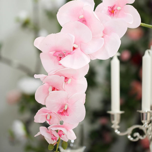 40 Pink Silk Orchids Stem Artificial Orchid Flowers Tableclothsfactory 2866