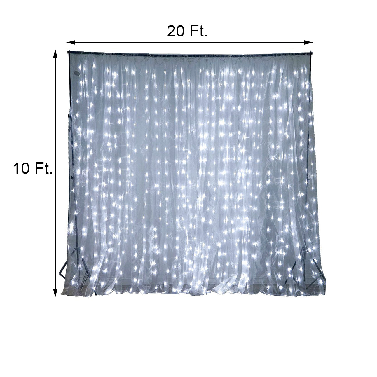 light blue led lights big photography organza curtain backdrop