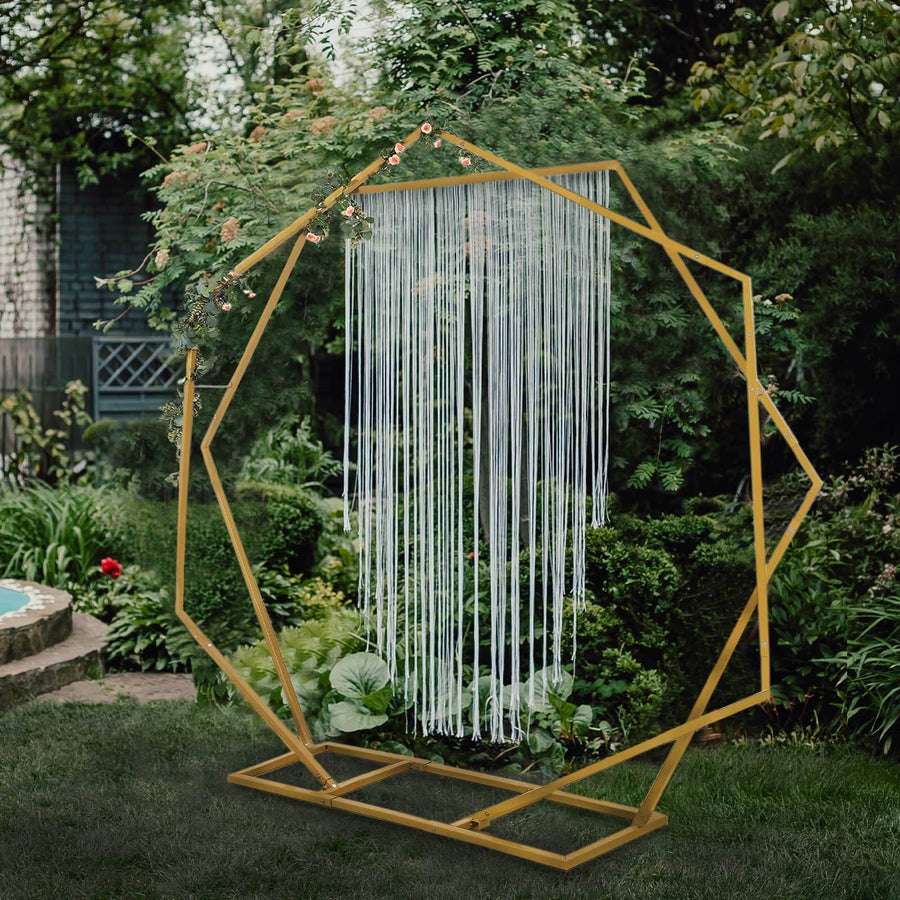 Dual Geometric Hexagon And Heptagon Backdrop Stand Tableclothsfactory