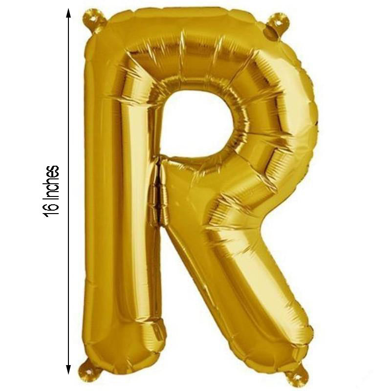 shiny letter balloons