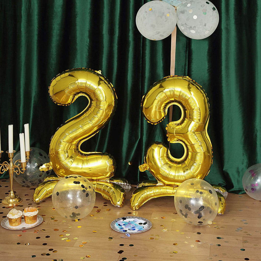 shiny number balloons