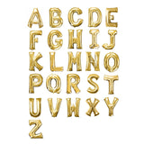 40inch Shiny Metallic Gold Mylar Foil Helium/Air Letter Balloons - W