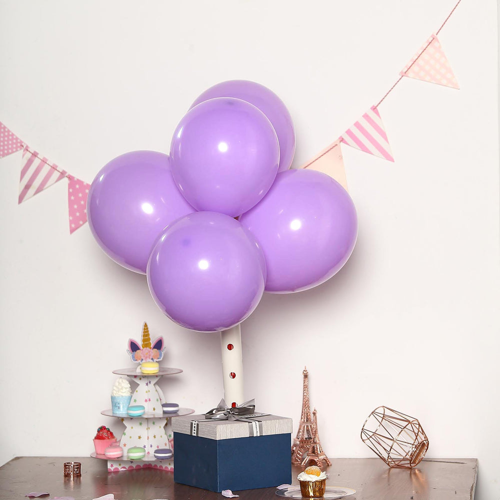 12 Pastel Purple Round Latex Balloons Matte Color Helium Balloons