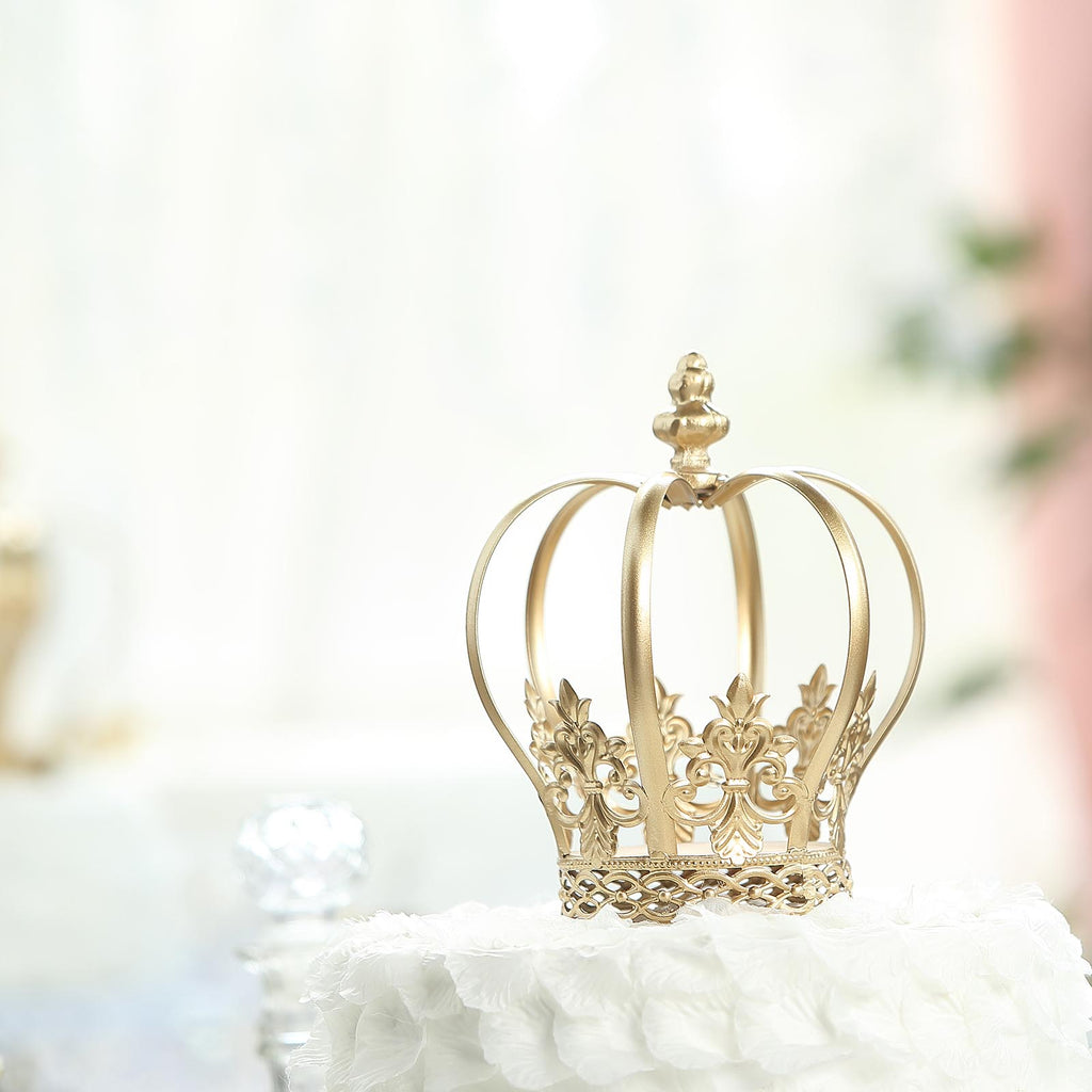 8 Gold Crown Cake Topper Cake Crown Centerpiece Tableclothsfactory