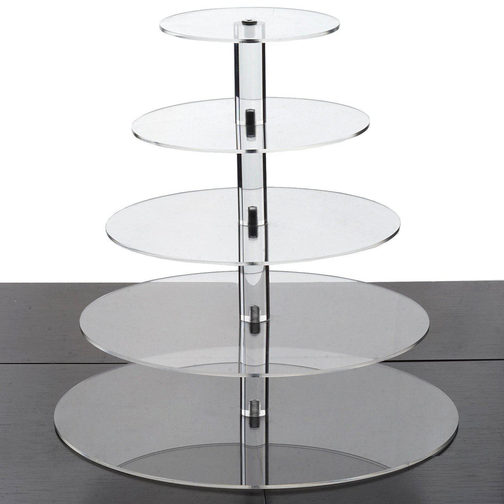 5 Tier 17 Round Acrylic Cake Stand Tiered Cupcake Stand Dessert Stand Tableclothsfactory 