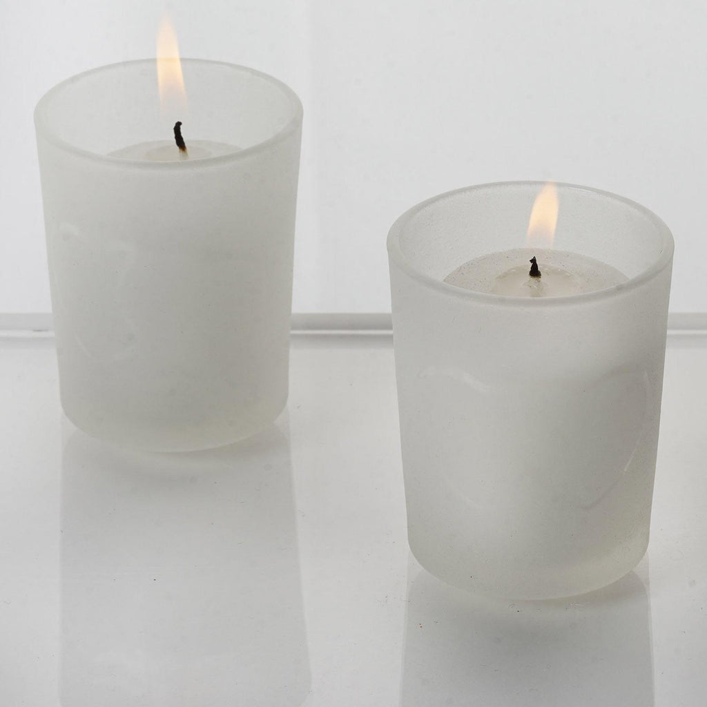 white votive holders