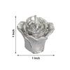 12 Pack | 1inch Silver Mini Rose Flower Floating Candles Wedding Vase Fillers