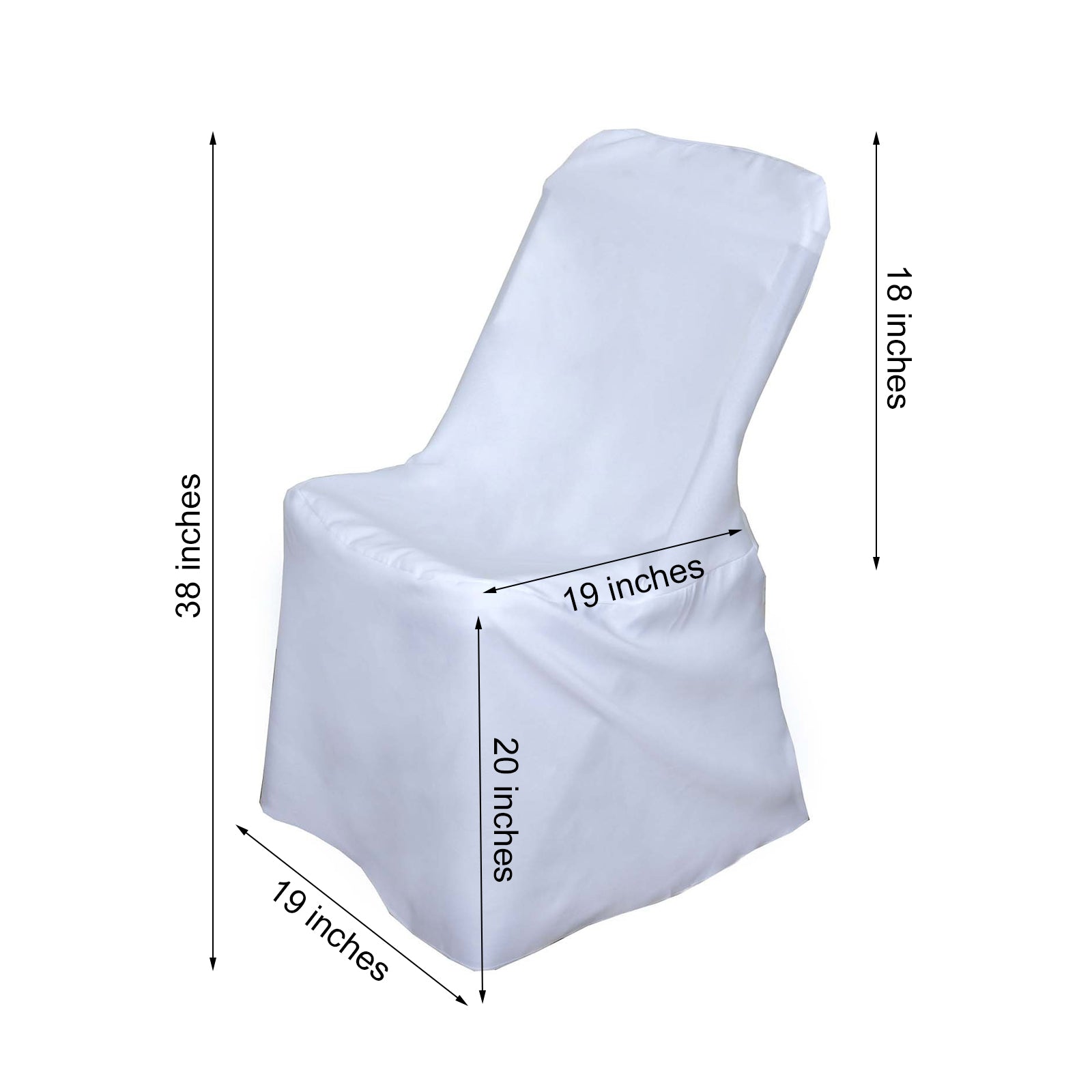 White Polyester Lifetime Folding Chair Covers Tablecloths