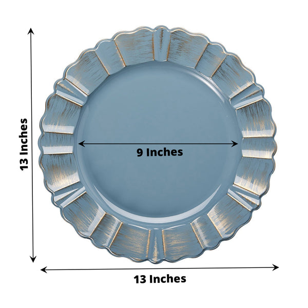Scalloped Rim Plastic Charger Plates, Dinner Plate Chargers ...