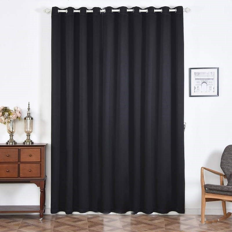 Black Soundproof Curtains | 2 Packs | 52 x 108 Inch Blackout Curtains