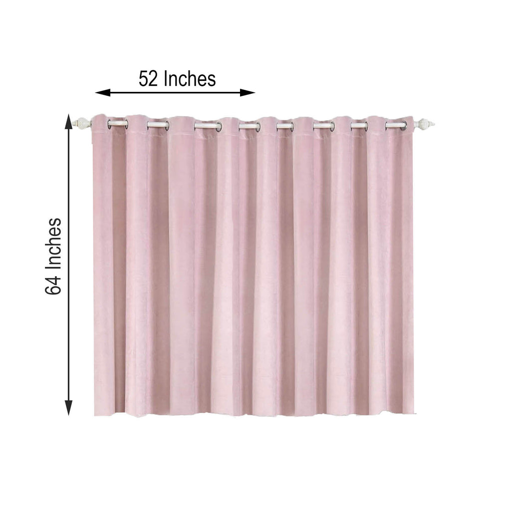 Pack Of 2 52 X64 Velvet Thermal Blackout Curtains Noise Reducing Curtains Chrome Grommet Panels Tableclothsfactory