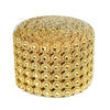 4 inch x 10 Yards Fleur Diamond Rhinestone Ribbon Wrap Roll | TableclothsFactory