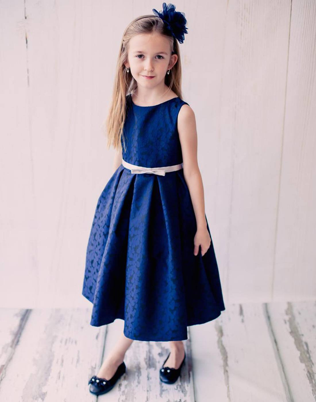 navy blue dresses for flower girl