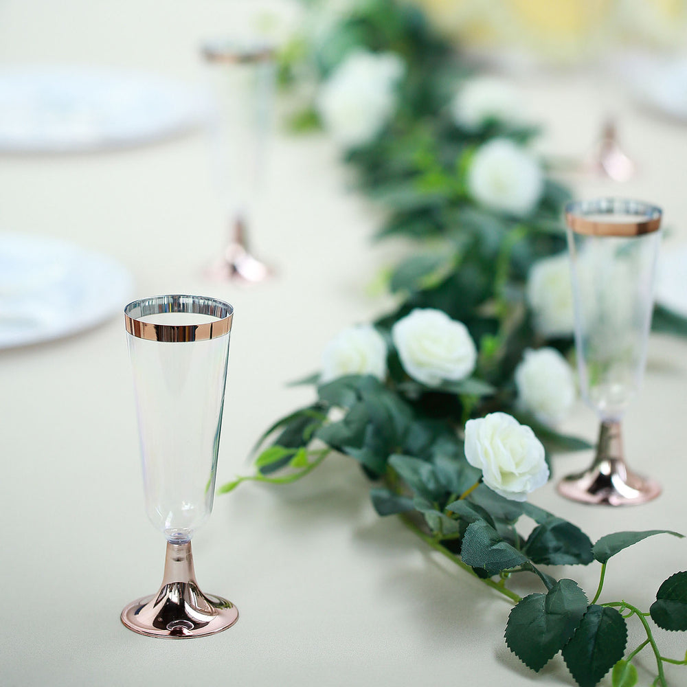 Champagne Flute with a Rose Gold Base