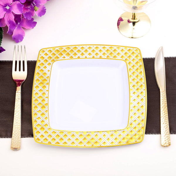 Disposable Square Plates | Dinner Plates | 9