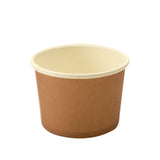 50 Pack | Natural 8oz Eco-Friendly Disposable Paper Dessert Cups, Snack, Ice Cream Bowls