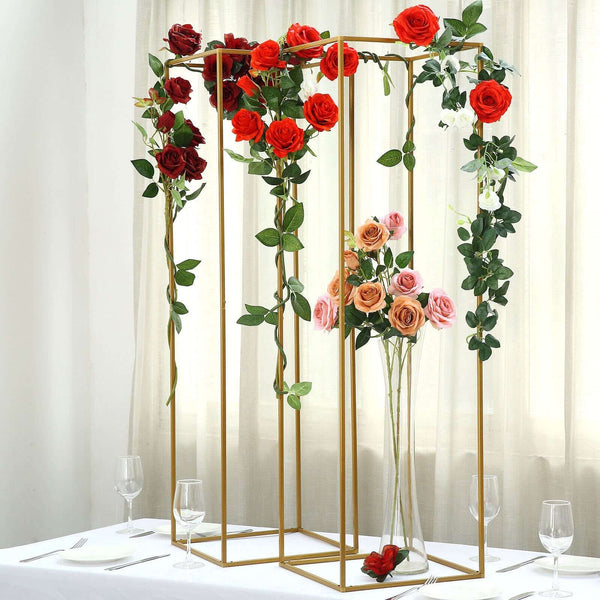 Flower Stand | Geometric Centerpiece Vases | Metal Plant Stand ...