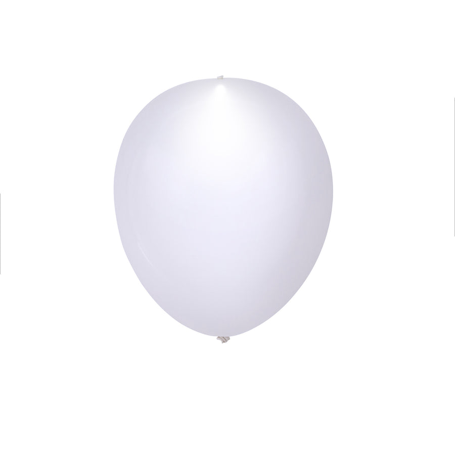 10 Pack | 12'' White Latex Light Up Helium LED Balloons ...