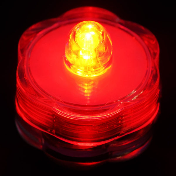 12 Pack Red Waterproof Battery Operated Submersible Led Lights
