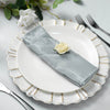 Pack of 5 | 20inch x 20inch Accordion Crinkle Taffeta Napkins - Silver