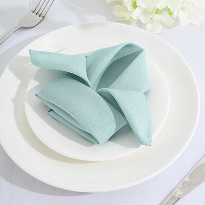 5 Pack | Dusty Sage Seamless Cloth Dinner Napkins, Wrinkle Resistant Linen | 17inchx17inch