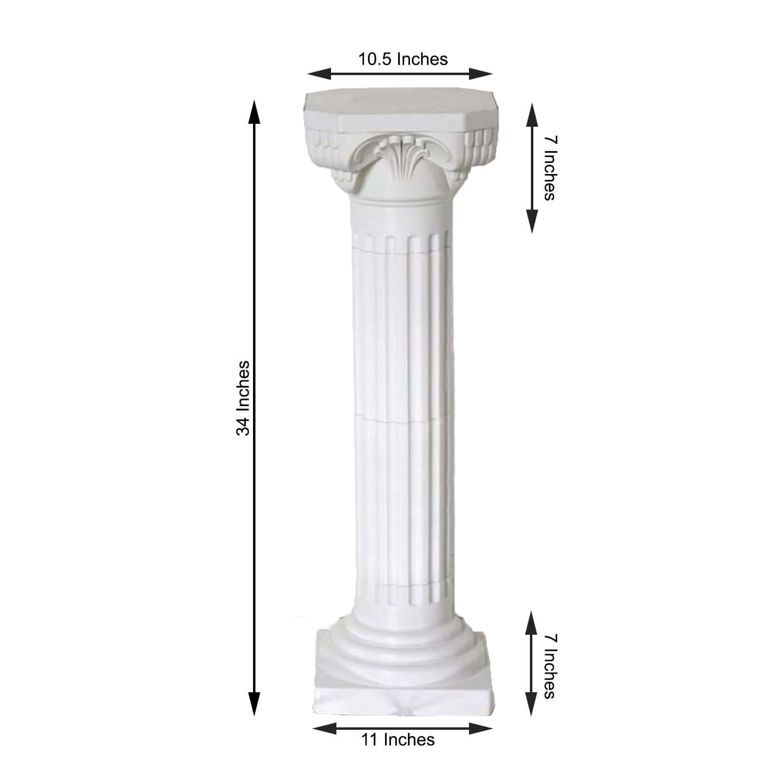 4 Pack 36 Tall Height Adjustable Empire Roman Columns Tablecloths