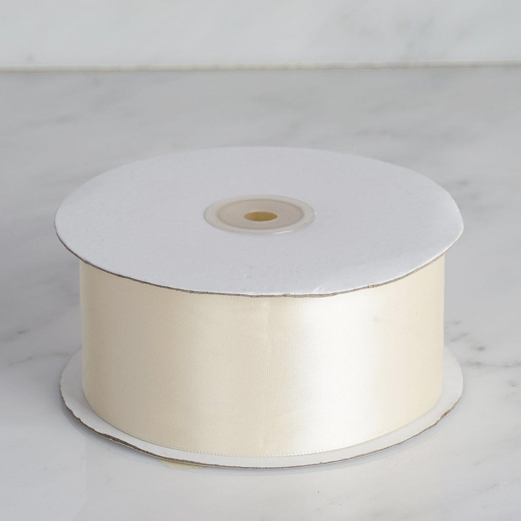 satin ribbon ivory