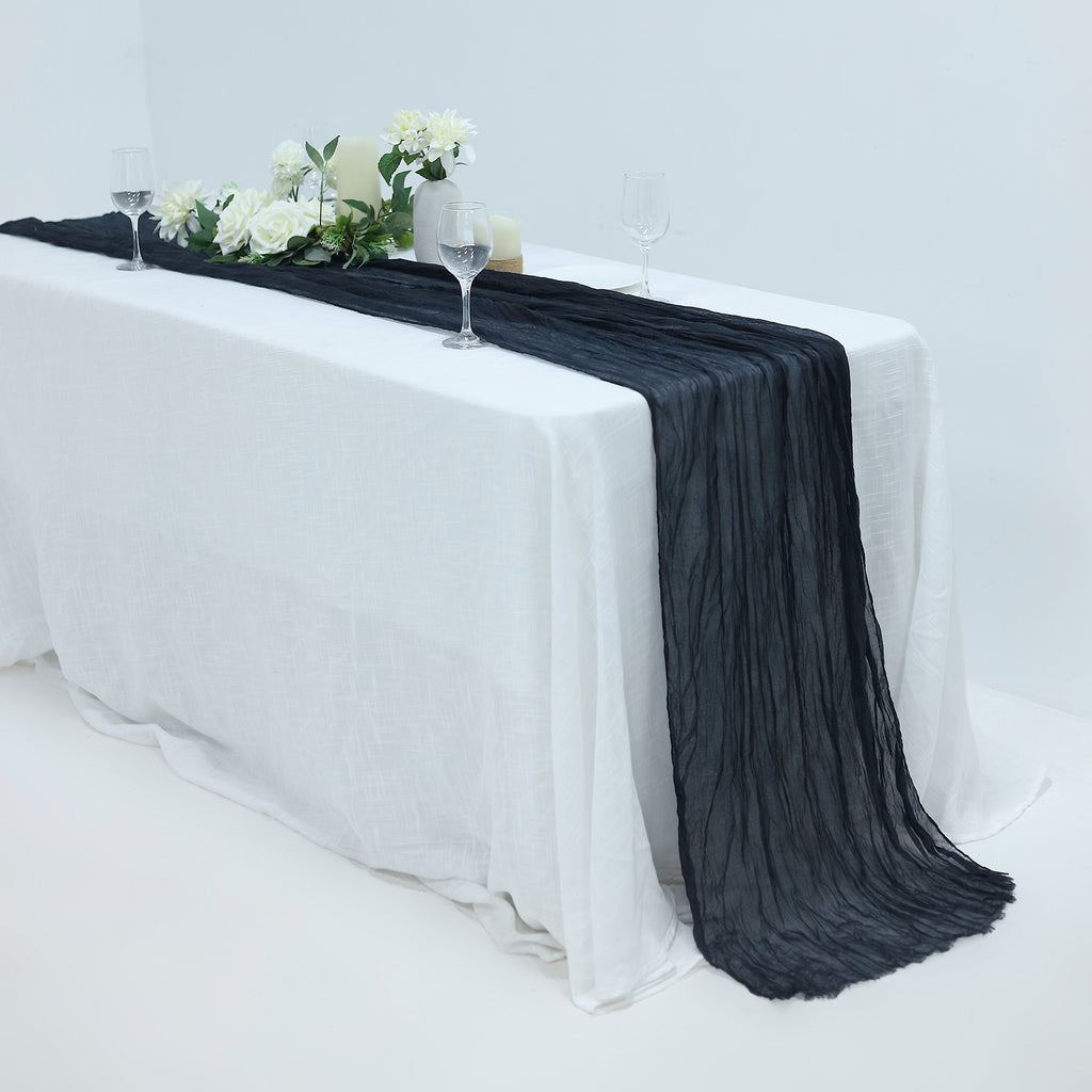 10ft Navy Blue Cheesecloth Table Runner