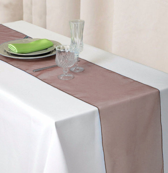 Table Runner Organza - Chocolate | TableclothsFactory