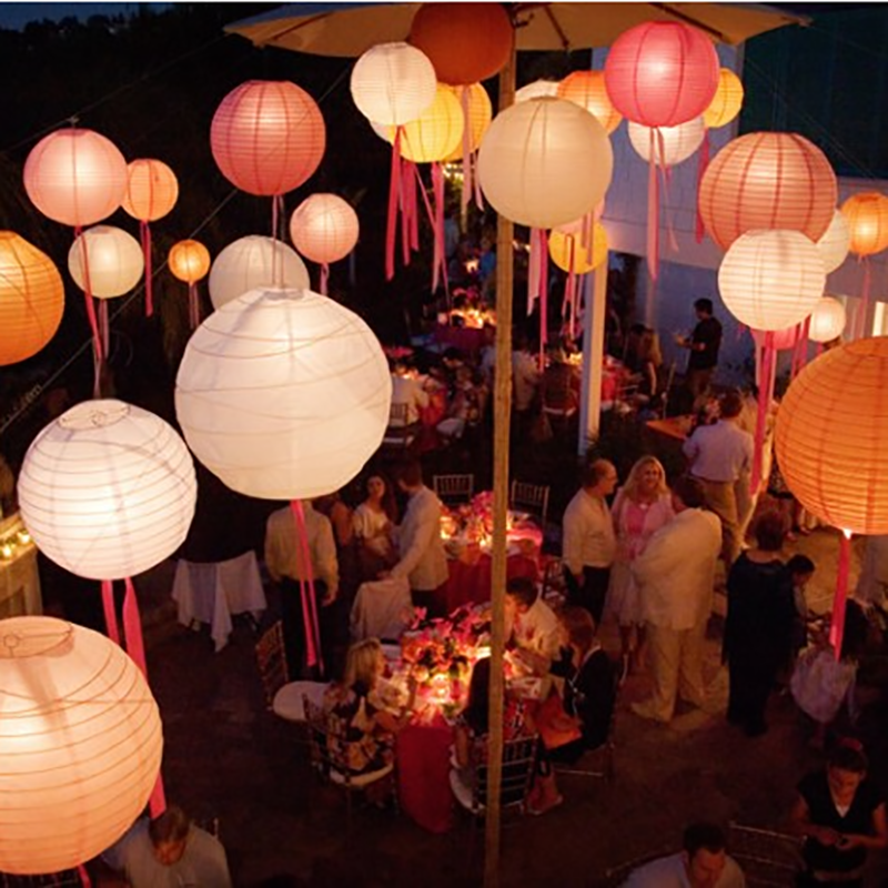 12 paper lanterns