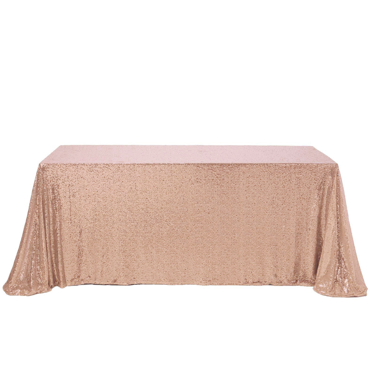 Sequin Rectangle Tablecloth Rose Gold