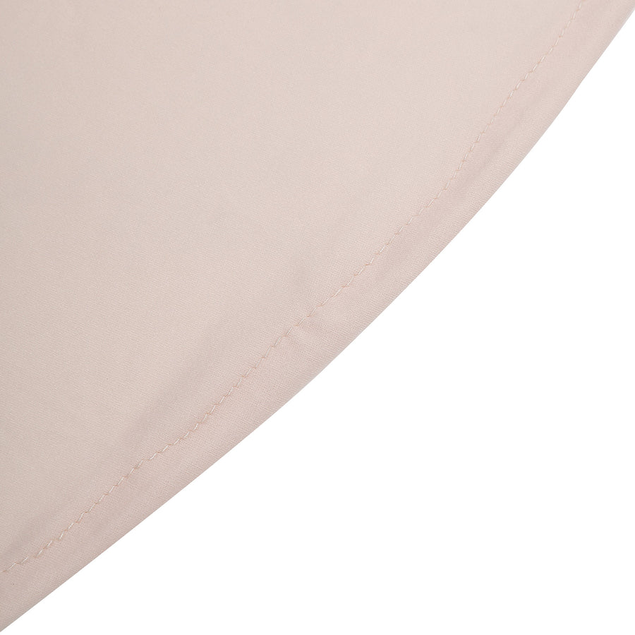 Blush / Rose Gold Spandex Cocktail Table Cover | TableclothsFactory