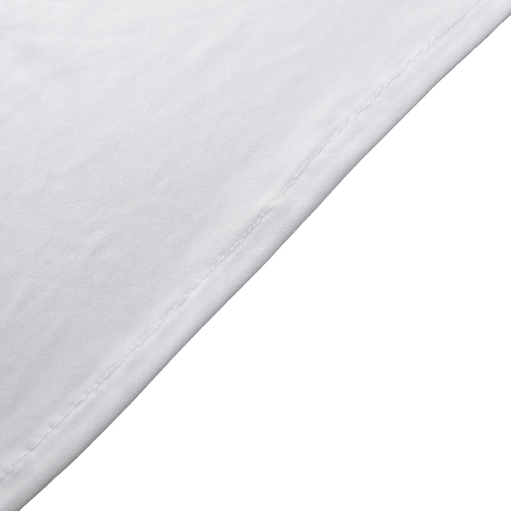 6FT White Open Back Stretch Spandex Table Cover, Rectangular Fitted ...