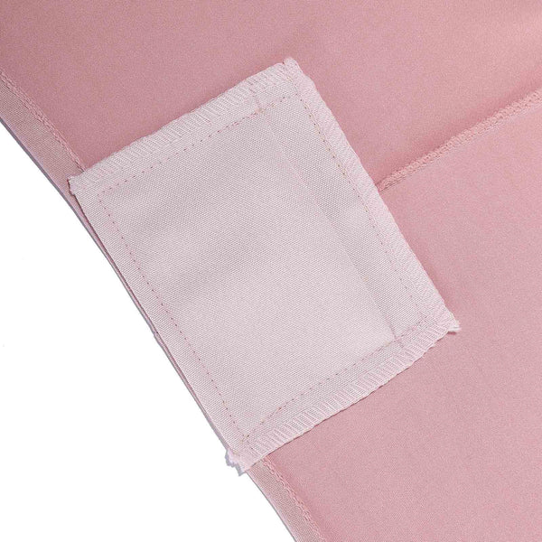 8FT Dusty Rose Rectangular Stretch Spandex Tablecloth | TableclothsFactory