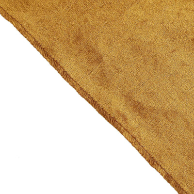 60x102inch Gold Seamless Premium Velvet Rectangle Tablecloth, Reusable Linen
