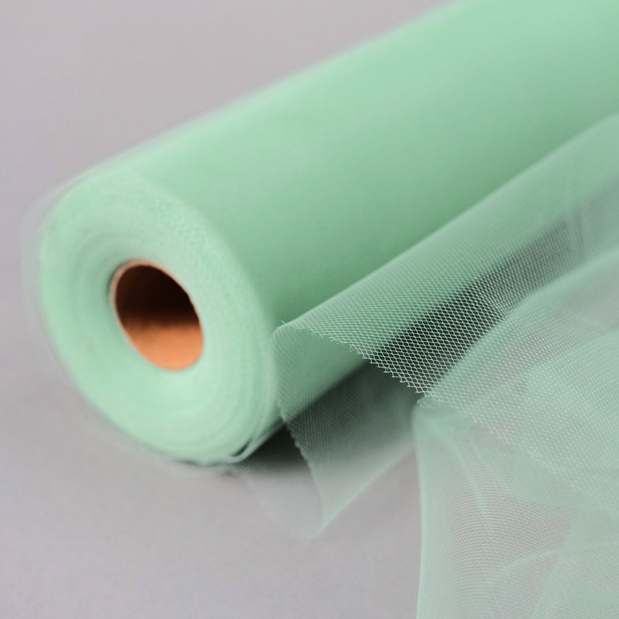 Sage Tulle Fabric Bolt, Sheer Fabric Spool Roll | TableclothsFactory