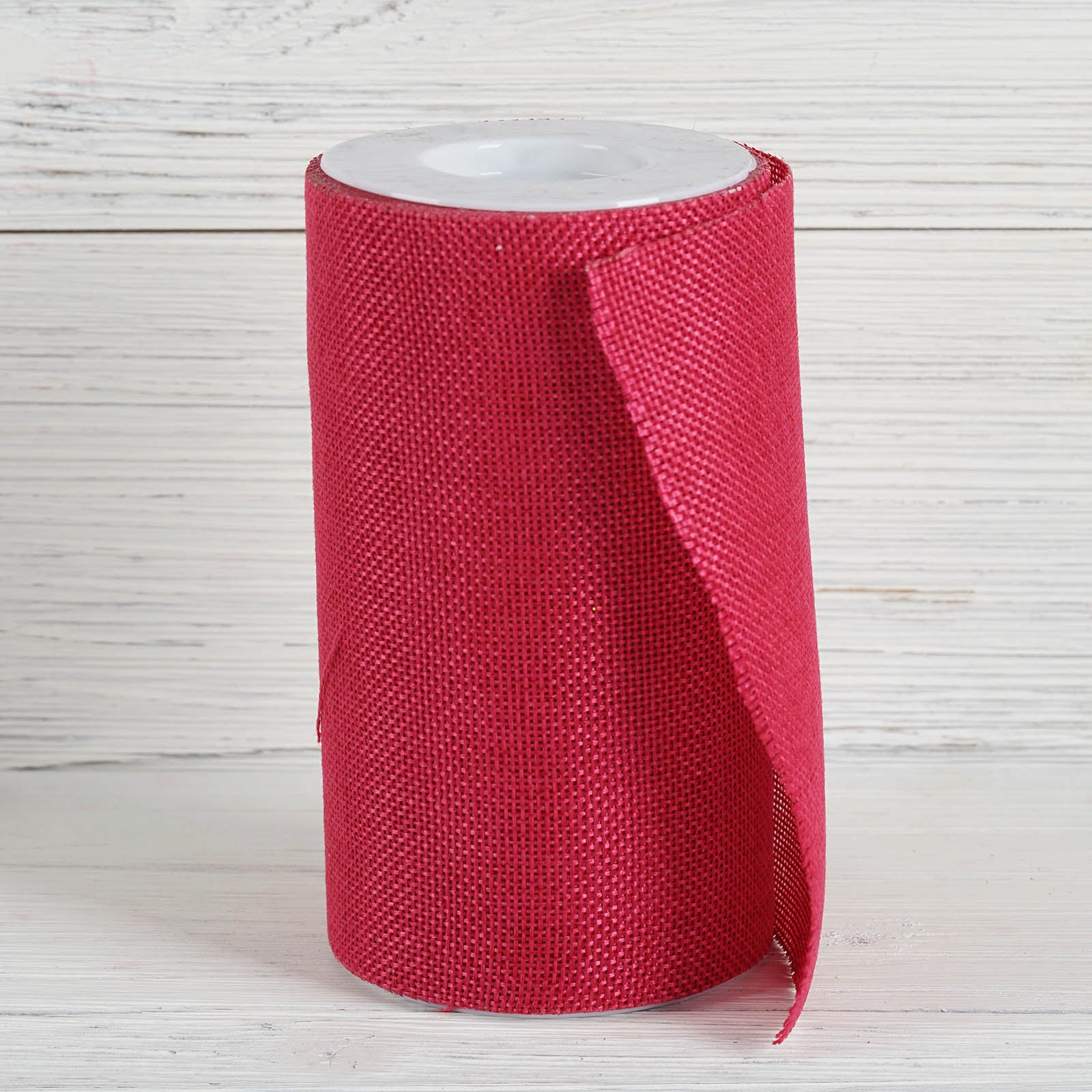 Landscape Burlap Rolls 6 X 10 Yards Fushia Polyester Burlap Fabric Tableclothsfactory