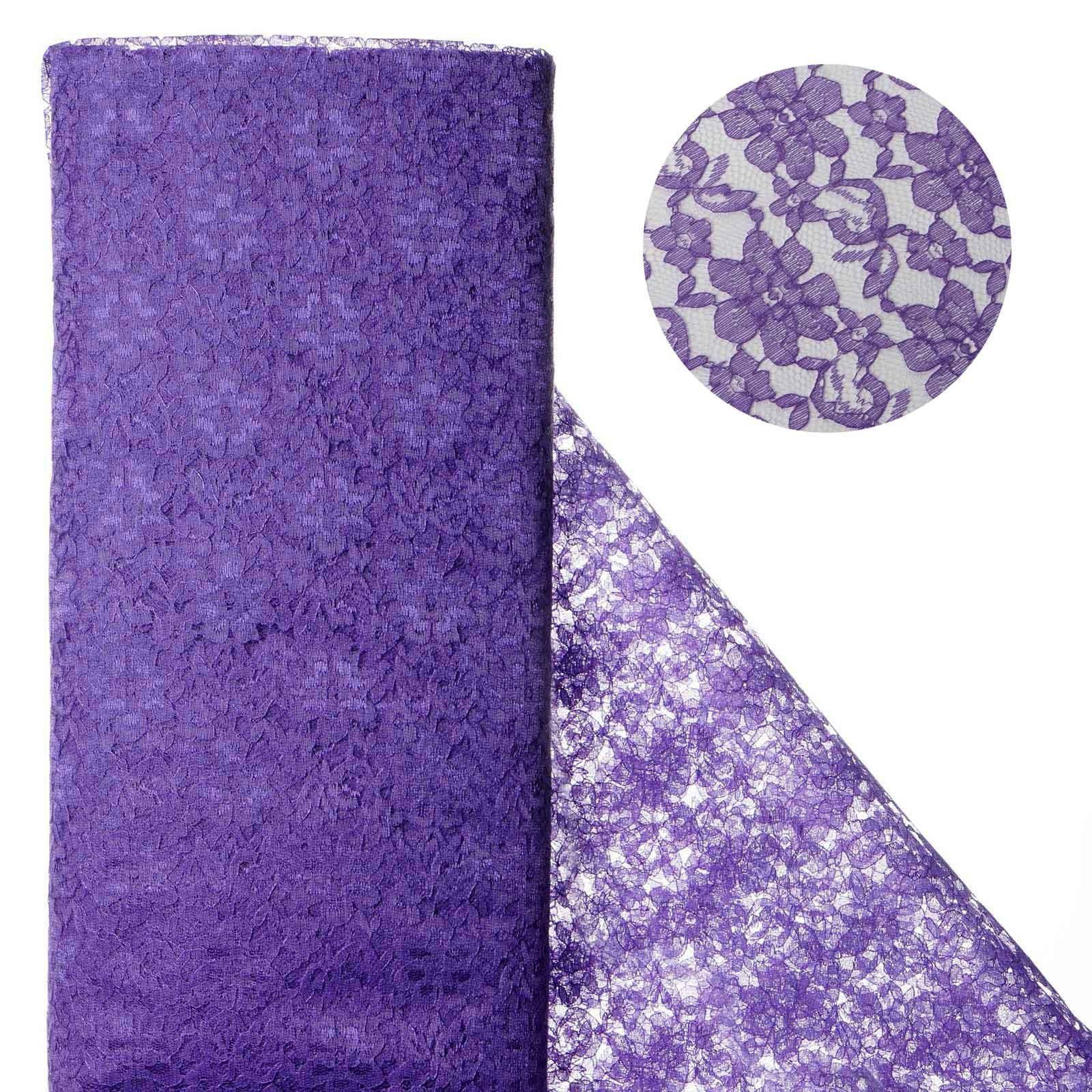 purple lace fabric